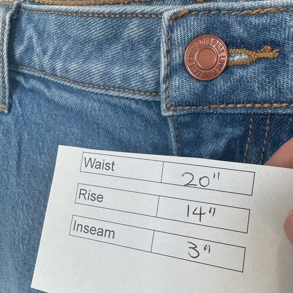 PINK Denim High-Rise Cut Off Jean Shorts - Picture 12 of 12